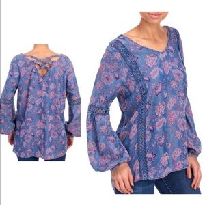 Top Floral Paisley top Size S